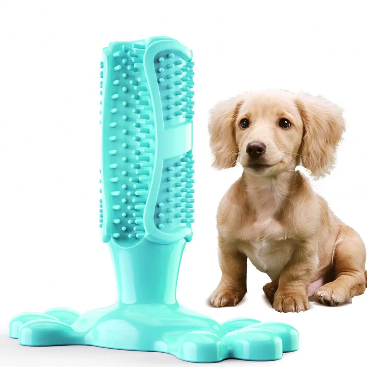 

Pet Dog Natural Rubber Tooth Brush Chew Toy Very Strong Bite Dog Brushing helps to Freshen up Mouth, Customized color