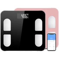 

J&R IOS Fitness App 180kg R Corner Glass Bluetooth Digital Body Fat Weighing Scales For Bathroom