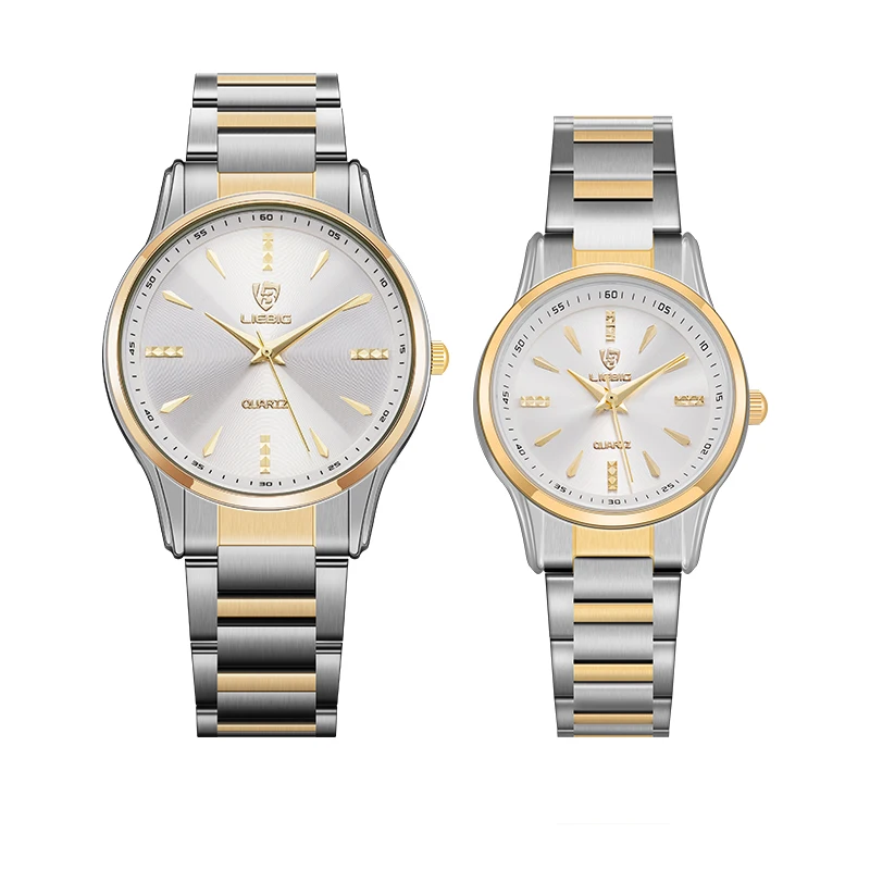 

Custom Logo LIEBIG L1016 Waterproof Gold Color Watch Fashion Couple Wrist Luxury Hand Quartz Watch