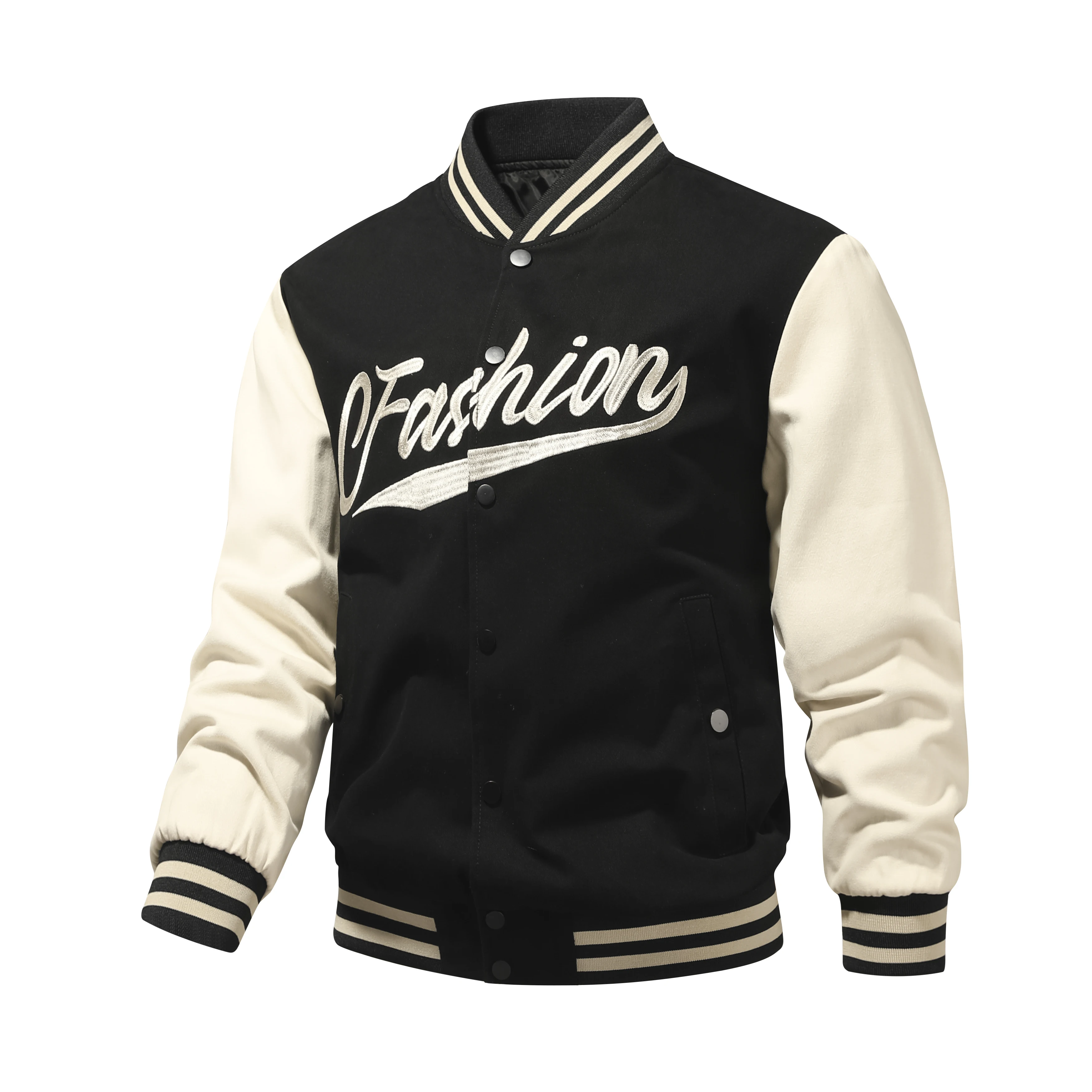 

Customizable logo New letter embroidery men's jacket casual stylish oversized men's baseball jacket