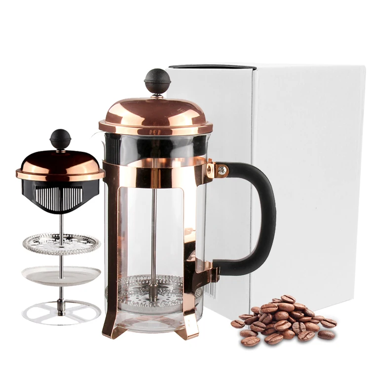 

34OZ french press rose gold coffee press coffee maker