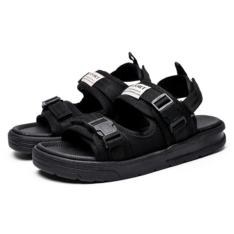 

Men's Summer Sandals High Quality Summer Beach Couple Shoe Roman Men Casual Shoe Flat  Teenager Youth Velcr Sandals Unisex