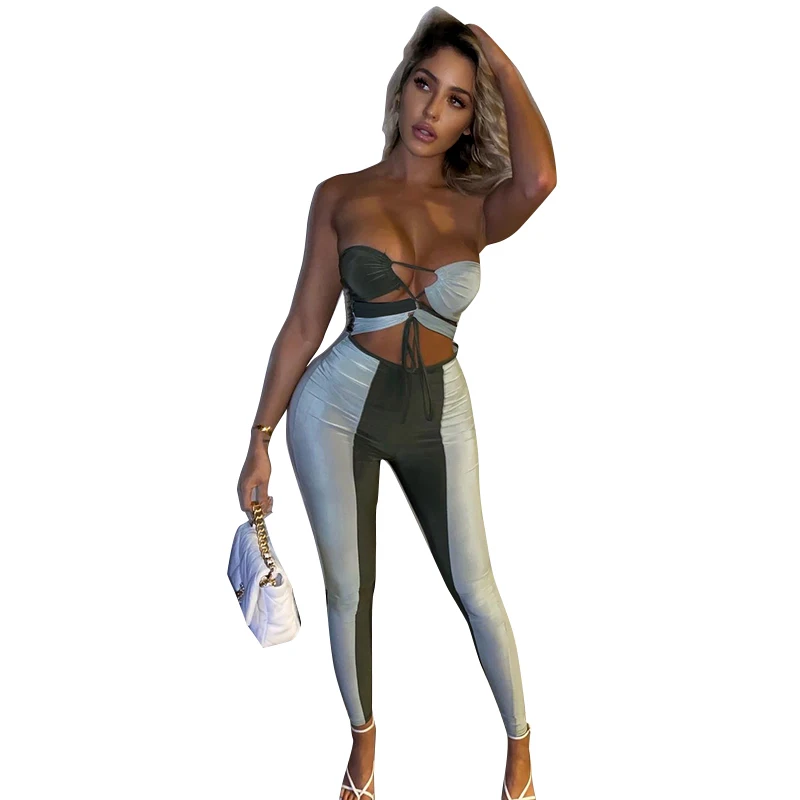 

MS186 Sexy Jumpsuits 2021 New Fashionable Printing Sports Suite Large Beach Sexy One-piece set Plus Size Women Jumpsuits