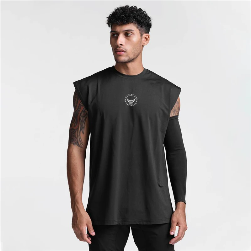 Customized logo Mens Mesh Running Vest Quick-drying Bodybuilding Fitness Muscle Sleeveless Shirt Wide Shoulder Gym Tank Top
