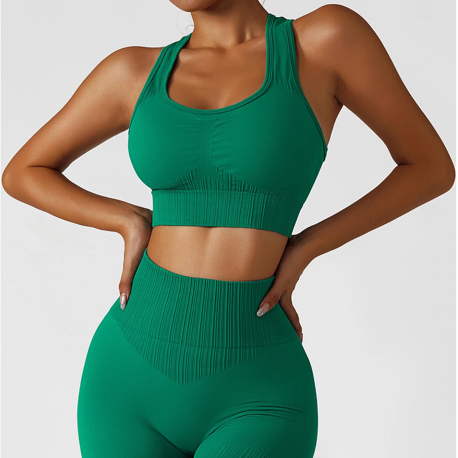 

Hot Sell Custom High Quality Top Women Gym Fitness Seamless Sports Bra