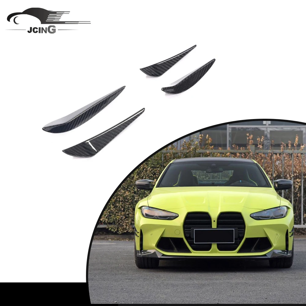 

Carbon Fiber G82 M4 Front Bumper Canards for BMW 3 4 Series G80 M3 G82 M4 2D 4D 2021-2022