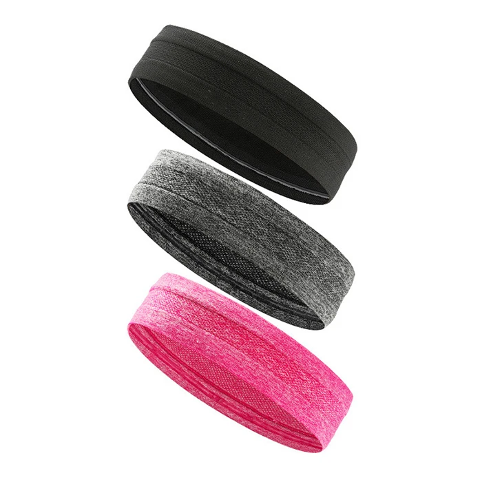 

Non-slip basketball head band silicone grip single yoga gym women elastic sweatband sport headband