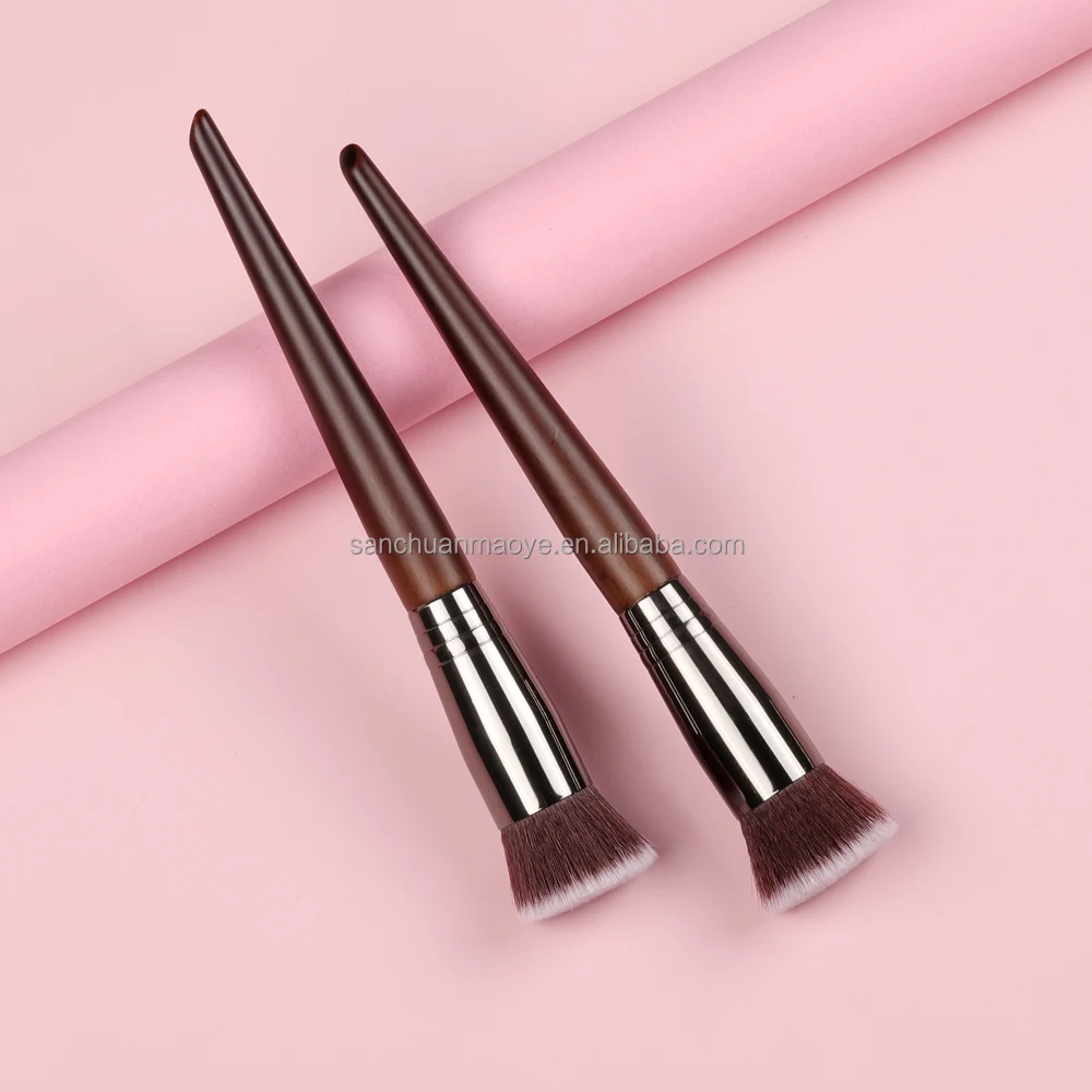 

OVW N12 Fashion Powder 1pcs Flat Foundation Brush Cosmetic Brushes Wood Handle Synthetic Hair Wholesale Makeup Brushes