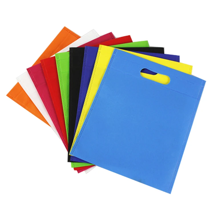 

65GSM stock  non woven bag spunbond nonwoven D-cut bag for promotion
