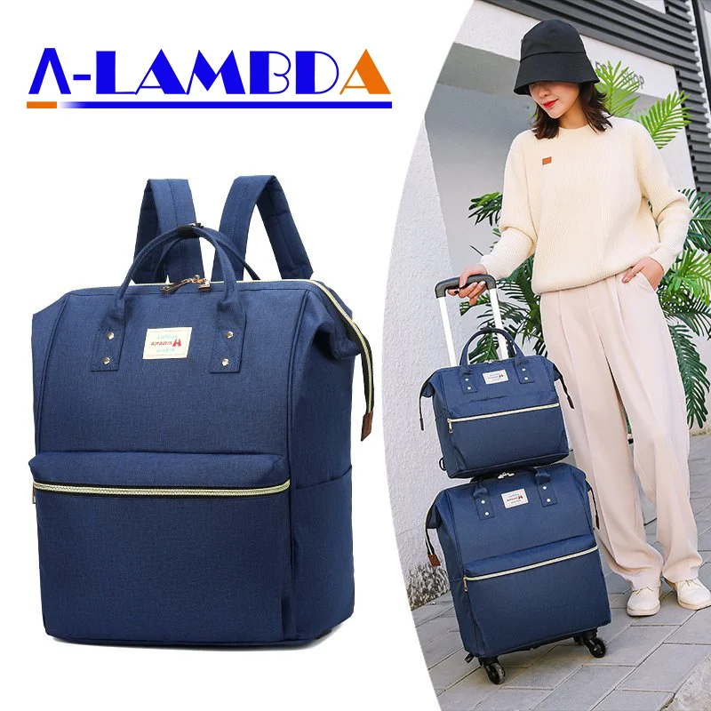 

2021 Factory Trolley Backpack with Travel Luggage Bags Luggage Set 360 Degree Spinner Wheels Mommy`s Bags