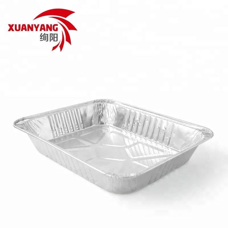 
disposable aluminium foil bbq grill pan half size medium aluminum foil container 