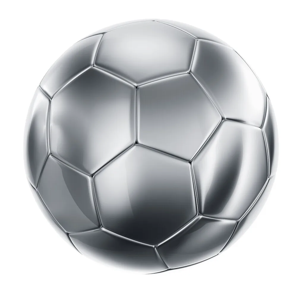 

Futbol topu professional match quality size 4 size 5 thermal bonded textured TPU Metallic silver soccer ball
