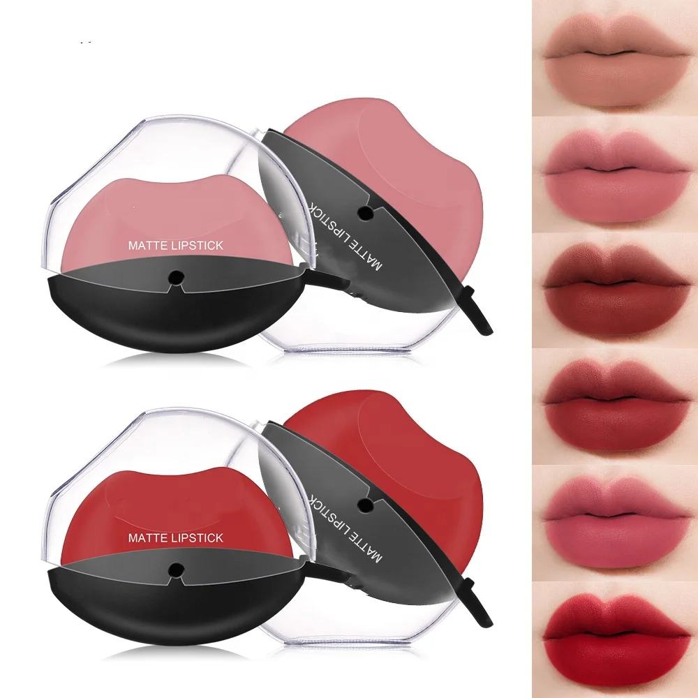 

Makeup unique lip design 12 colors mini long lasting matte black lipstick waterproof vegan velvet lipstick