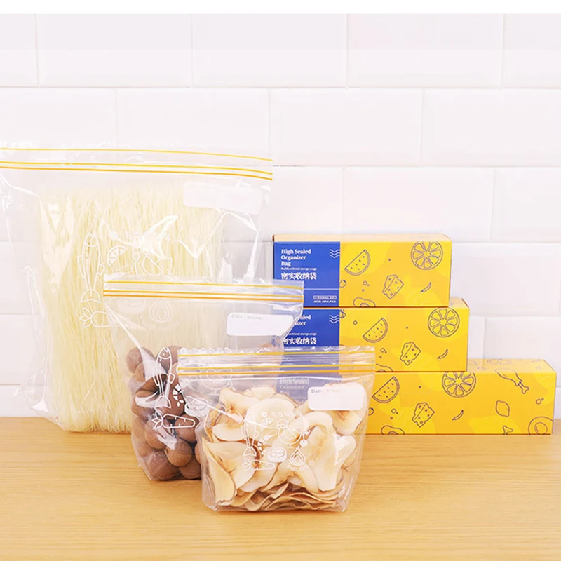 

A3452 Fresh-keeping 30pcs/box Vacuum Sealed Bag Vegetable Fruit Bag Transparent Frozen Food Storage Bags