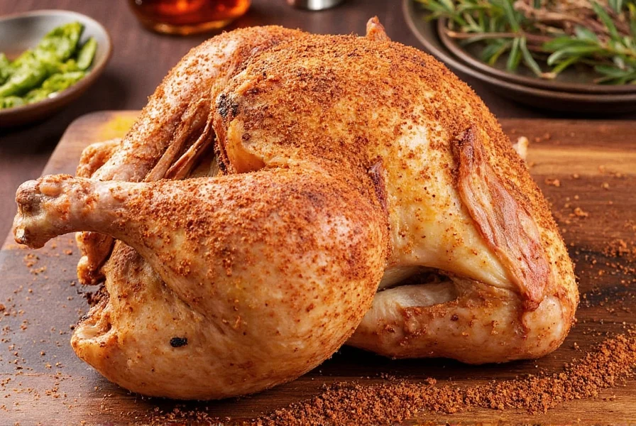 Platter of roasted chicken served with potatoes, vegetables, and gravy
