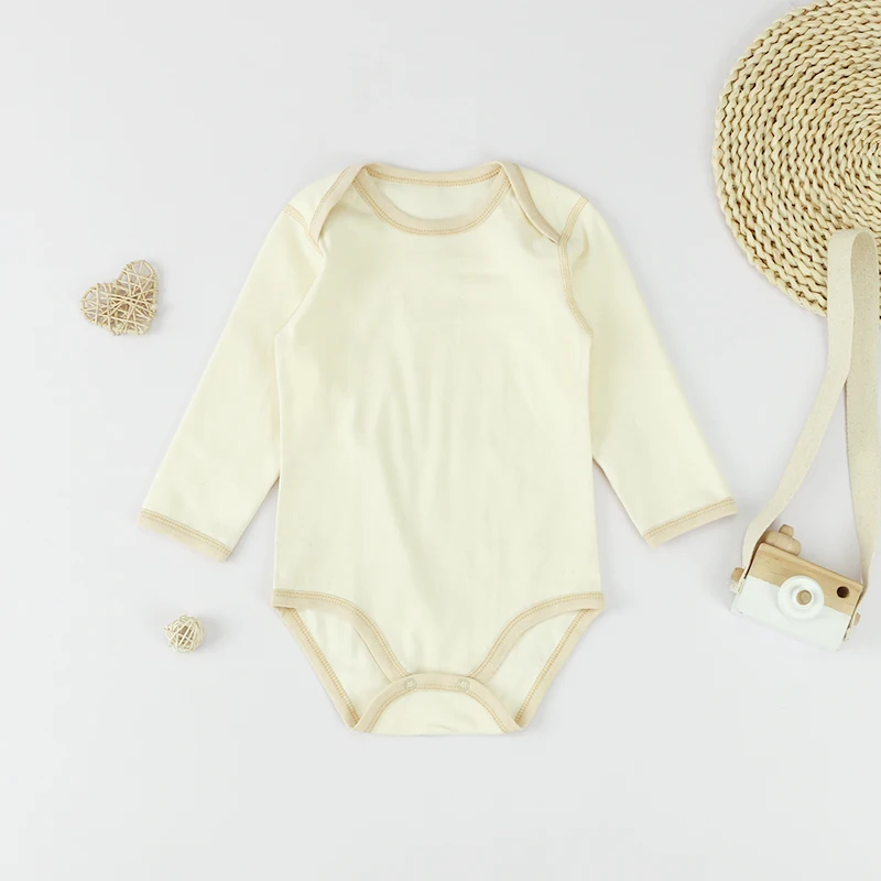 

Autumn High Quality premature baby clothes Long Sleeve Cotton Plain Baby Onesie Custom Print