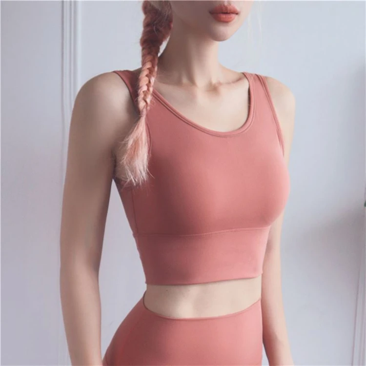 

2021 New Fashion Hot Sale Custom Workout Vest Style Women Sexy Fitness Running Push Up Sports Yoga Bra