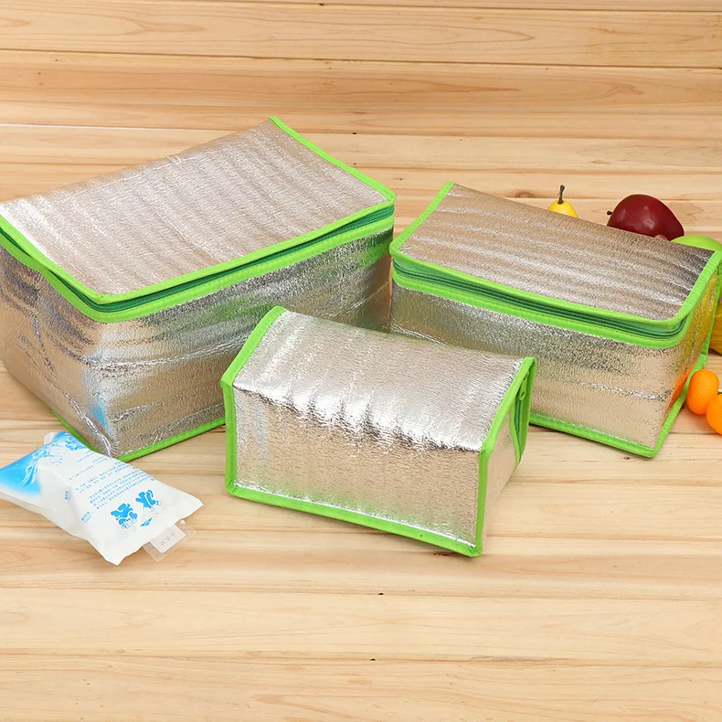 

Disposable Hot Cold Thermal Insulated Fresh Food Delivery Pouch Bags Box Aluminum Film Cake/Seafood Bag, As the picture