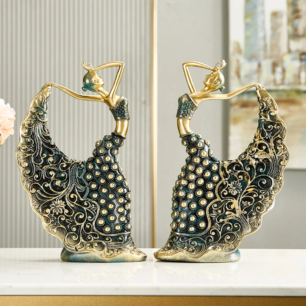 

home decor modern resin figure figurine ornaments Peacock dance home decoration Accessories crafts Living Room Ornaments gift