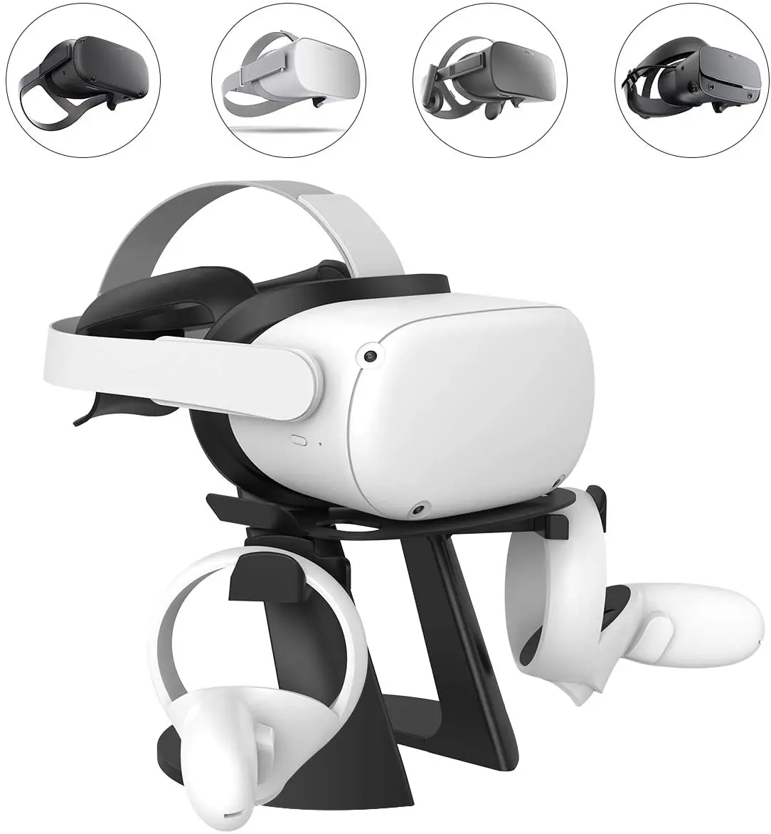 VR Soporte para Oculus Rift S PC VR Gaming Headset y Oculus Quest Todo en uno VR Gaming Headset Holder Display Controller Mount Station 