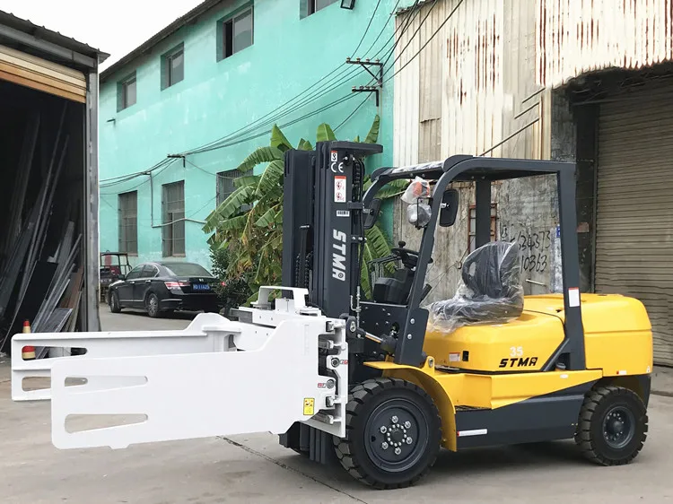 Buy STMA bale clamp fork lift 3 ton 3000kg 3t diesel forklift truck bale clamp with high quality- ONLINE