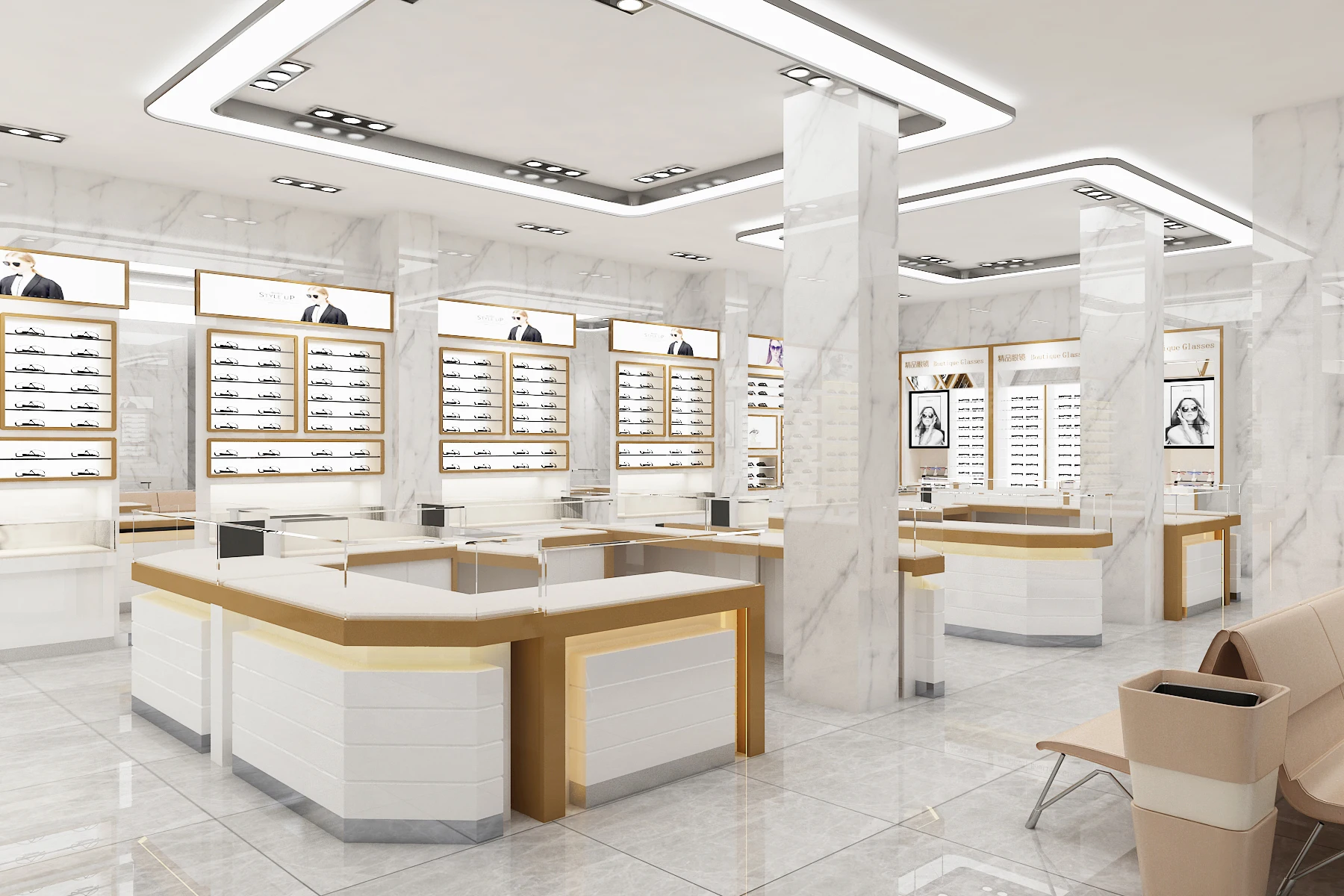 Traditional Style Optical Shop Fitting,Interior Shop Design And