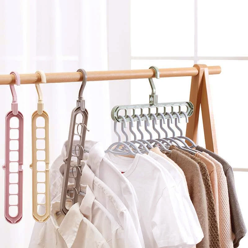 

Clothes hanger organizer Multi-port Support baby coat hanger Drying Racks Plastic Scarf cabide Storage Rack hangers for clothes