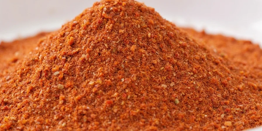 Various spices laid out on a wooden table