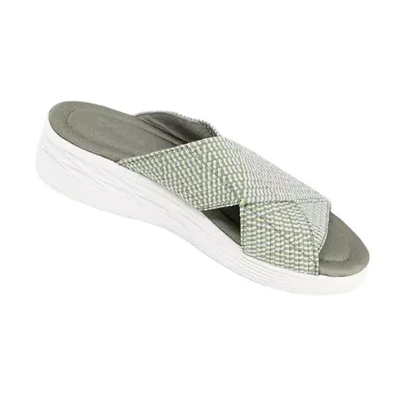 

2021 New Women Summer Cross Sandals Lady Fashion Beach Shoes Flat Bottom PU Casual Comfortable Womans House Slippers Wholesale