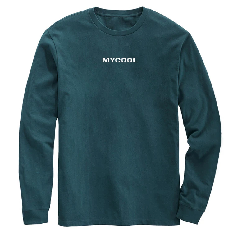 
Manufacturer Wholesale Fashion Style Clothes Printing Men Long Sleeve Plain Black T Shirt For Men 