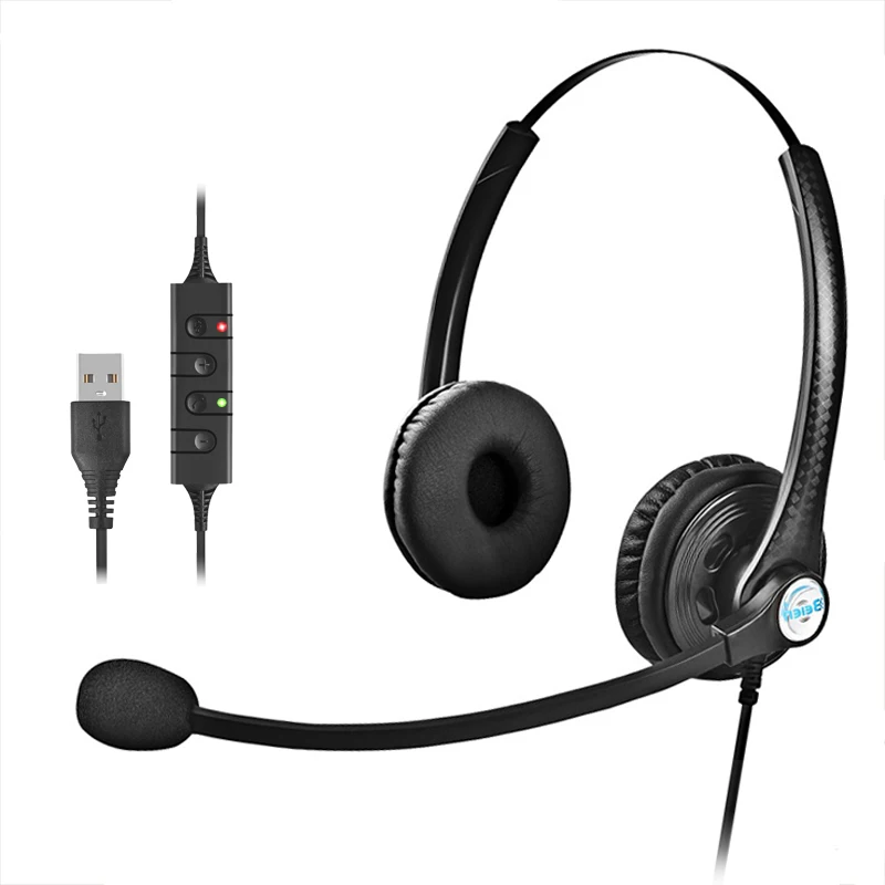 

Top Sold Wired Telephone Headsets Call Center Headphones USB Diadema Audifonos Noise Cancellation With Microphone For Computer