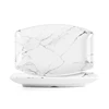 High End Classic Marble Design 7.8" X 5.1" X 1" Inch Custom Print Melamine Plates Biodegradable For Outdoor And Indoor