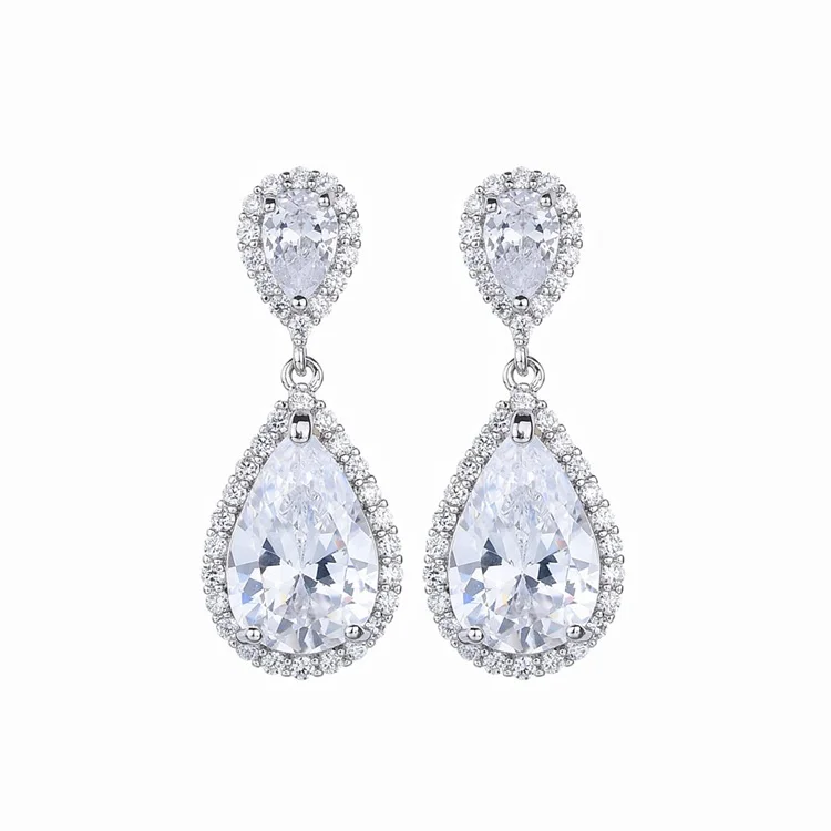 

Women's Wedding Accessories Gemstone Luxury Earring Cheap Wedding Jewelry, White, red, blue, yellow