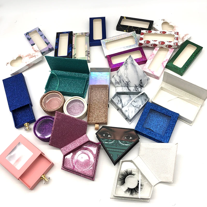 

Wholesale Cheap New design Private label mink eyelashes packaging box 3D mink lashes custom lash box