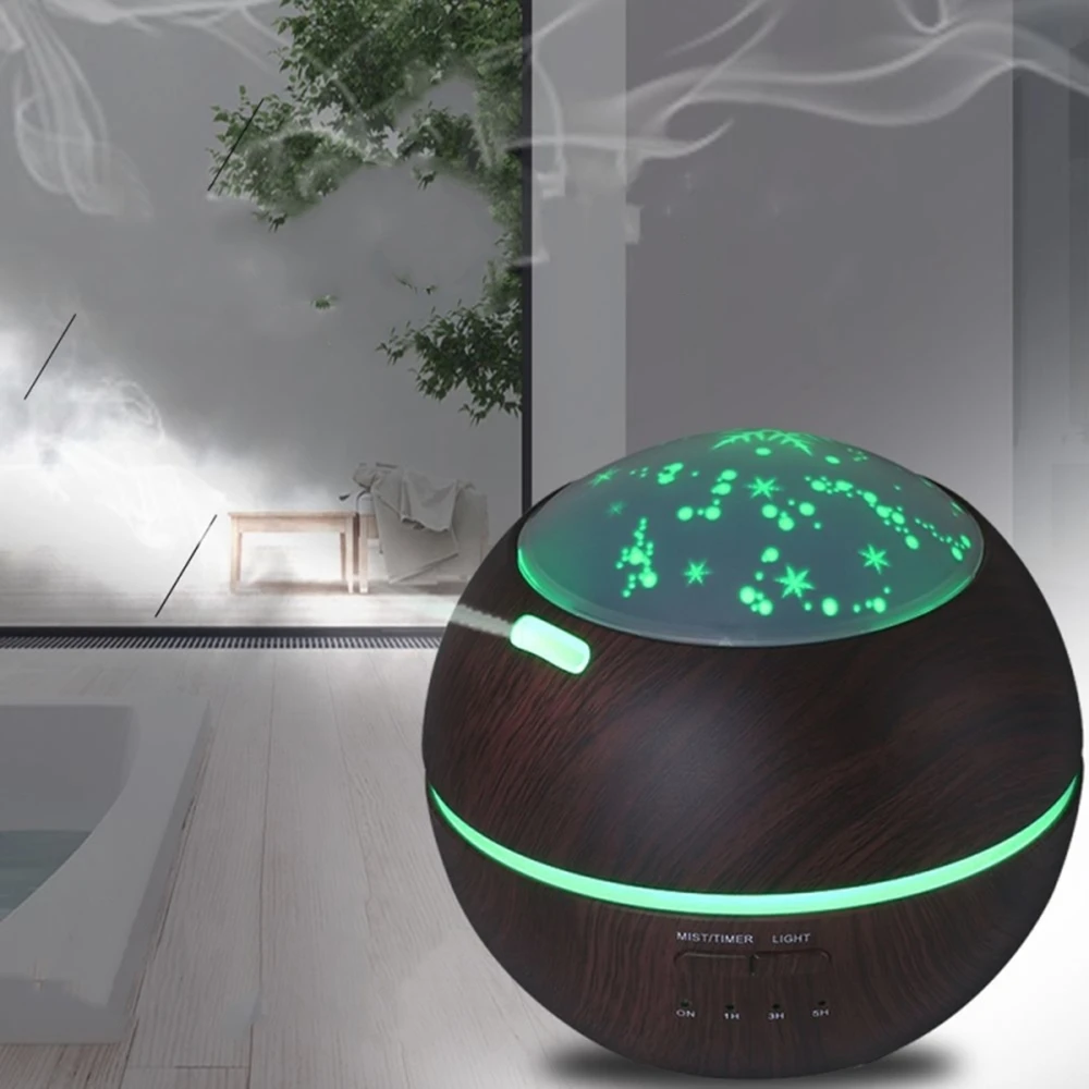 

Wood Grain Light And Shadow Essential Oil Diffuser Aroma Diffuser Humidifier Modern Ultrasonic