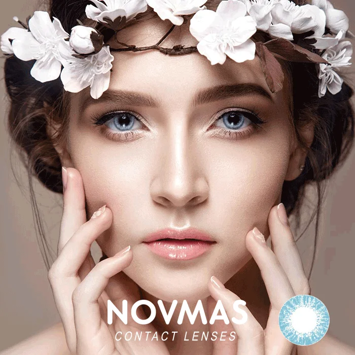 

Novmas 2021 H Series Contact Lenses Fashion Soft Blue Color Circle Contact Lens