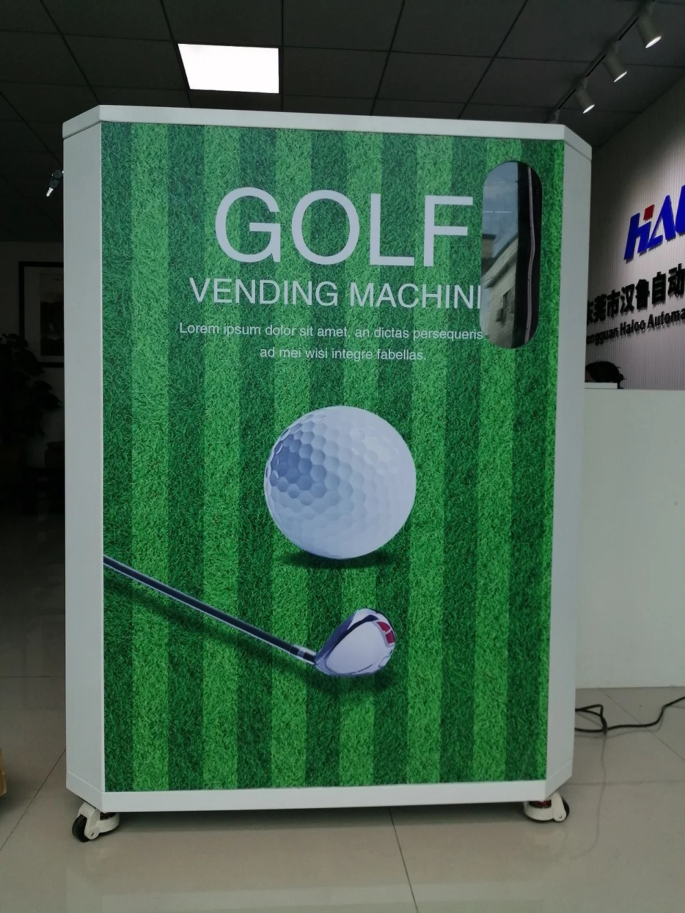 Commercial golf ball dispenser for golf driving range