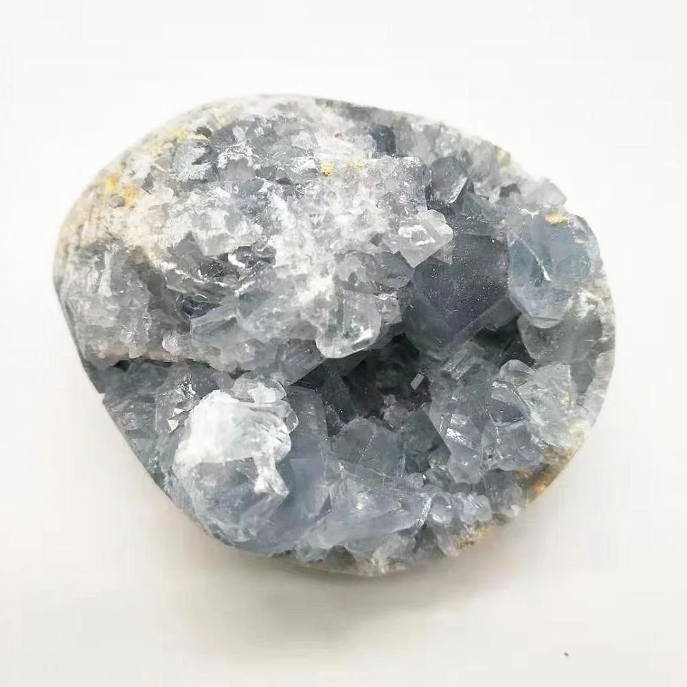 
Wholesale natural crystal healing stone blue Celestite crystal geode cluster for feng shui decoration 