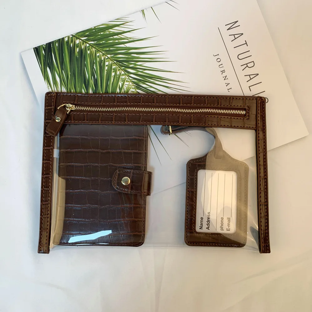 

Slim Passport Holder & Luggage Tag Travel Gift Set Custom RFID PU Leather Passport Holder Cover