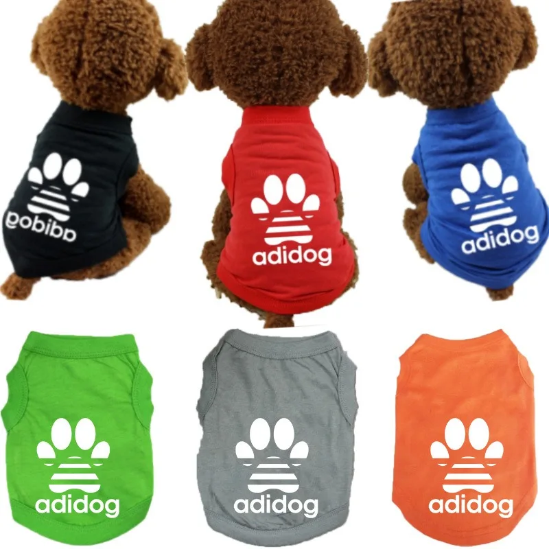 

High Quality New Fashion Summer Cheap Cotton Pet Clothes Dog T Shirt, As shown in details