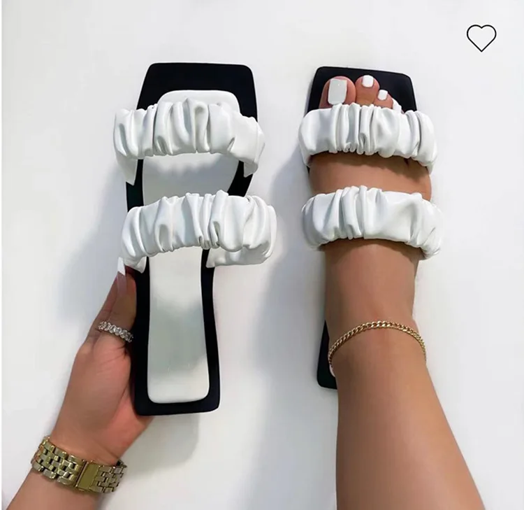 

Vmae 2021 Hot Selling PU Fashionable Beach Platform Sandals Women Women's Slippers for Women and Ladies Opp Bag Slides 3 Colors
