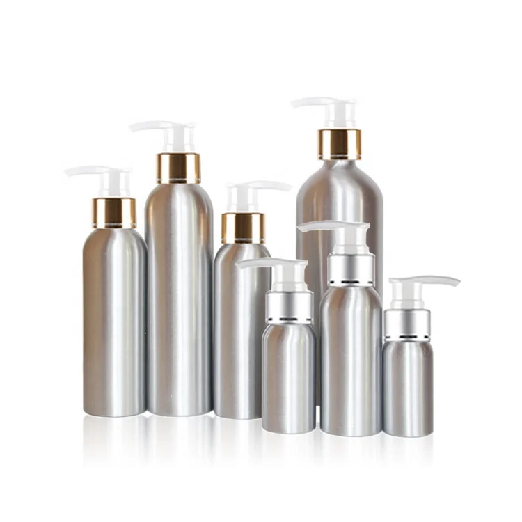 
Custom 50ml 100ml 250ml Fragrance Essential Oil Cream Lotion Aluminium bottle for Cosmetics 
