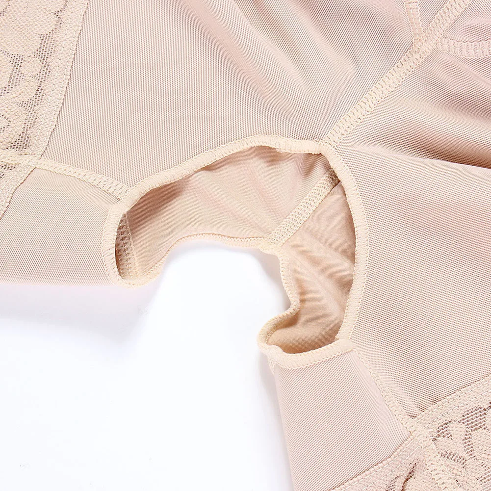 Waistdear Slimming Plus Size Black Side Lace Open Crotch Shapewear