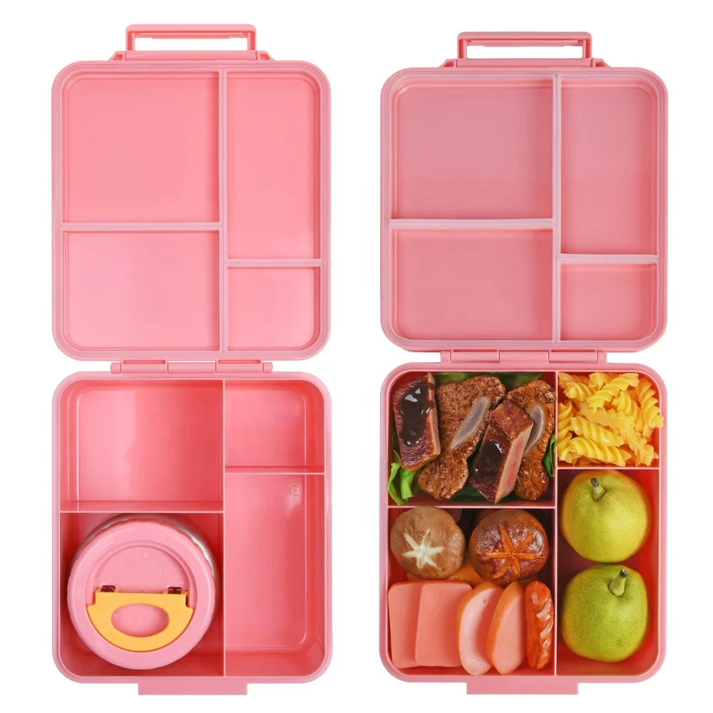 

Aohea Premium quality 4 compartments leakproof bento lunch box for kids and adults food jar lunchbox