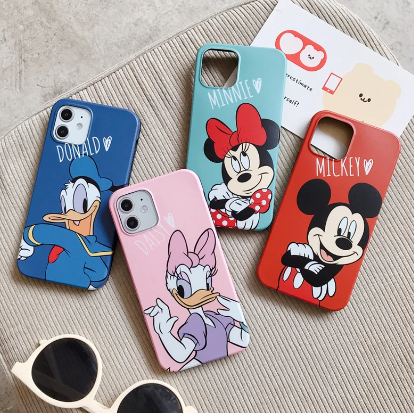 

Anime Mickey Minnie mouse daisy silicone Phone Case For iPhone 12 Mini 12promax 11 XS X Cover free shipping, Colorful