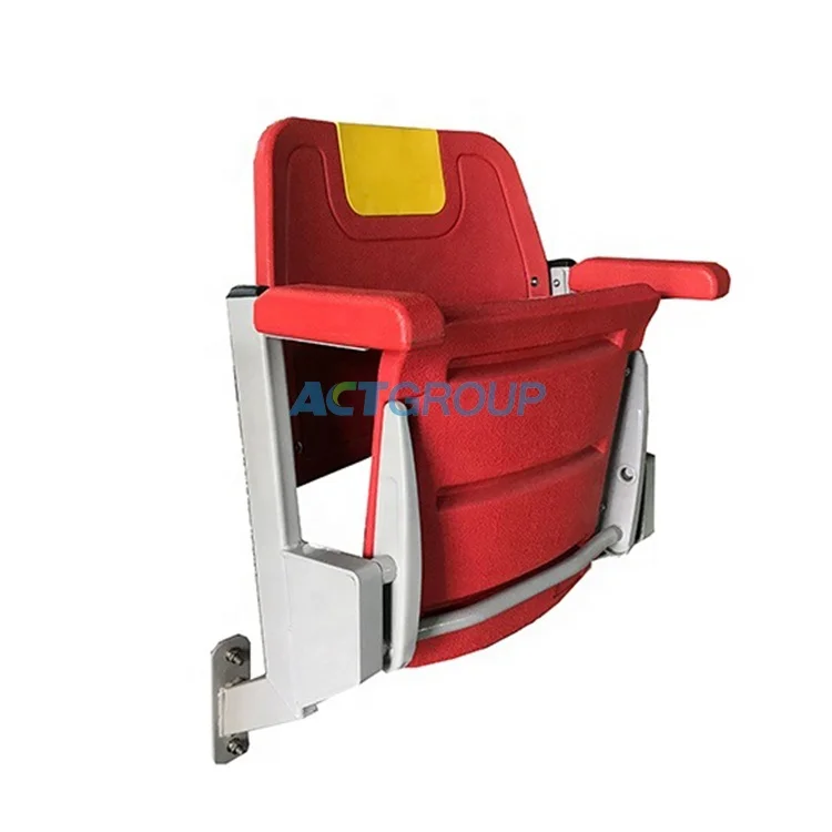 

Hot sale blow molded folding seating chairs for football stadium, Red,yellow,blue,green etc.