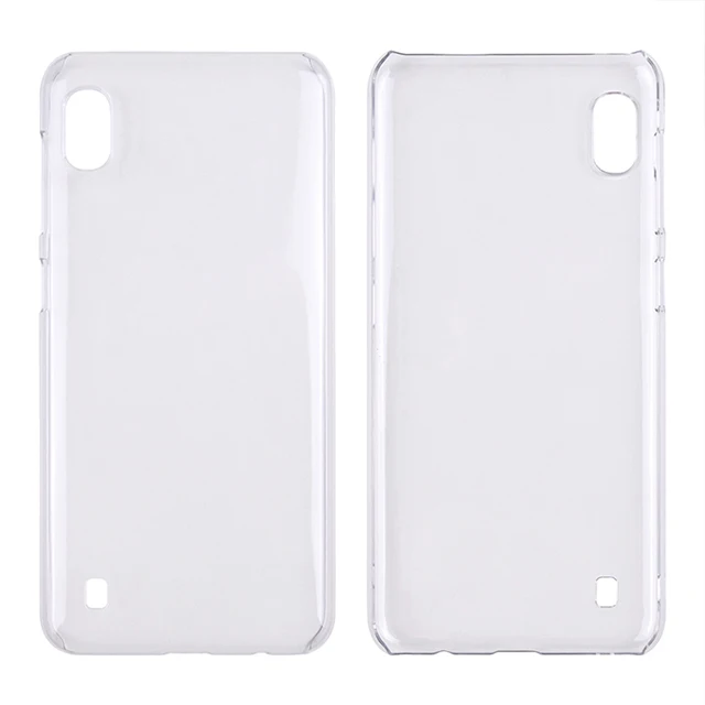 

For Samsung A10 Glossy single bottom PC hard case pc hard cell phone case pc, Black, transparent
