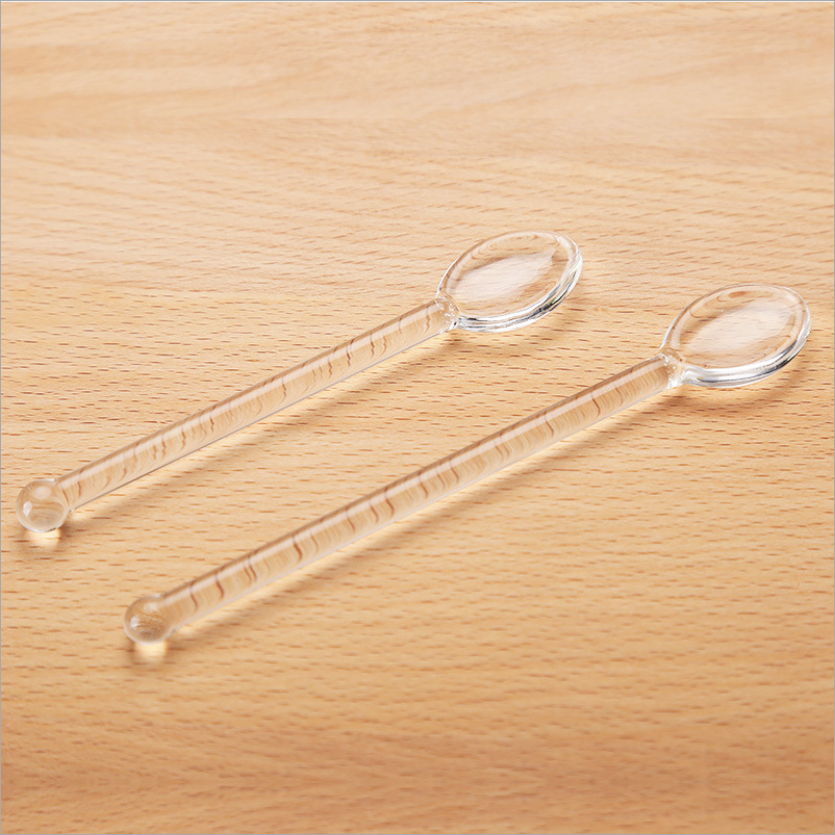 

borosilicate Clear Glass Coffee Tea Spoon small beautiful honey tea glass spoon