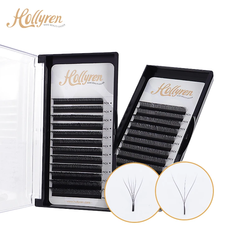 

0.07 Automatic Blooming Volume Lash Extensions C D 8-18mm Eyelash Extensions W-Shaped 3D Self Fanning Volume Eyelash Extensions