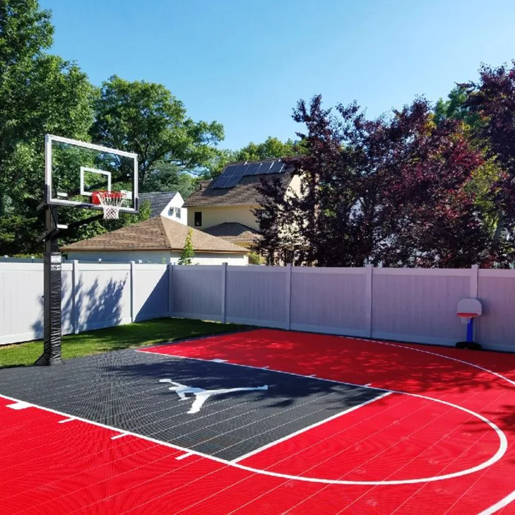 

Free Shipping Customized Service 20x20 feet backyard basketball court PP Interlocking Floor Tiles